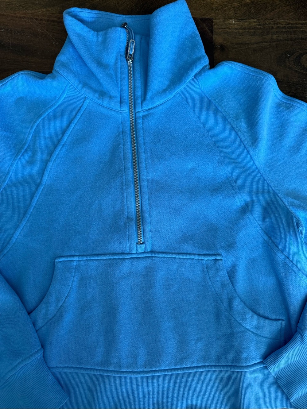 lululemon XS Scuba Cropped Sky Blue Quarter-Zip Hoodie - Picture 2 of 8
